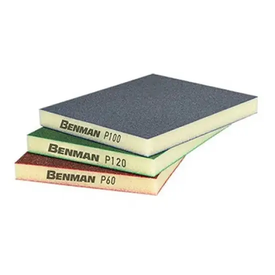 2 oldalas csiszolólap szivacs P60, 123x98x12,5mm, BENMAN Szezonális akció