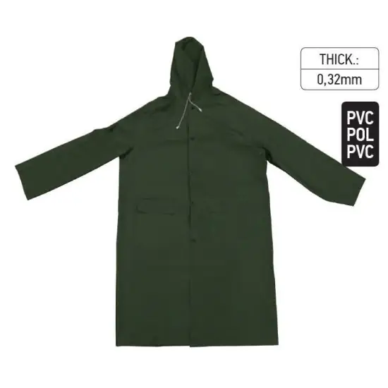 esőkabát PVC zöld - XXL, Kiárusítás