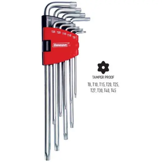 extra hosszú TORX csavarkulcs készlet 9db, méret (8-10-15-20-25-27-30-40-45) Kedvezményes ár