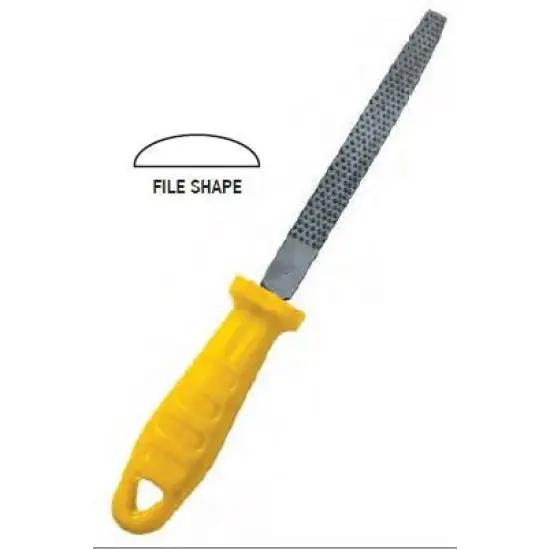 félkerek ráspoly markolattal fához, 10'' Szuper akció