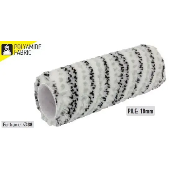 festőhenger polyamid szürke fekete, CAGE, hosszú 9'' Ne maradj le