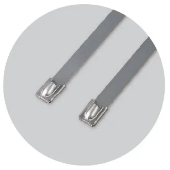 golyózáras fémszalagos rögzítő (SS316), 370X4.5mm (100db) Azonnali szállítás