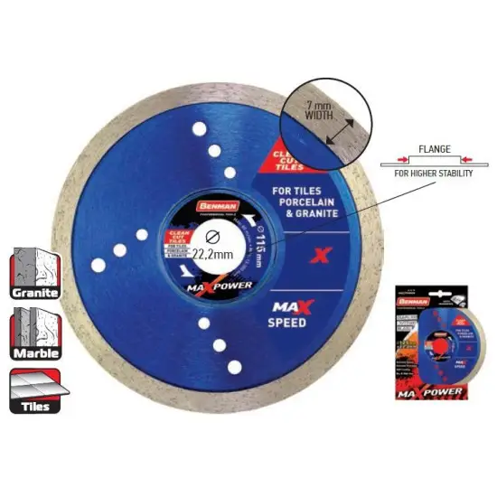 Alacsony ár gyémánt vágókorong, MAXPOWER éles vágás, csempe, 115 X 1.4 X 7w