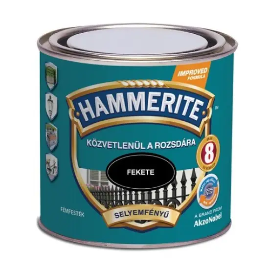 Különleges ajánlat Hammerite selyemfényű fekete 0,25 l