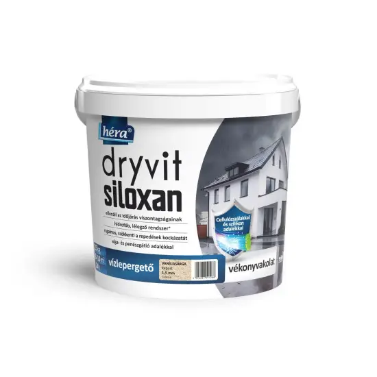 Héra Dryvit Siloxan 1,5 mm kapart Vaníliasárga 25 kg Olcsóbb