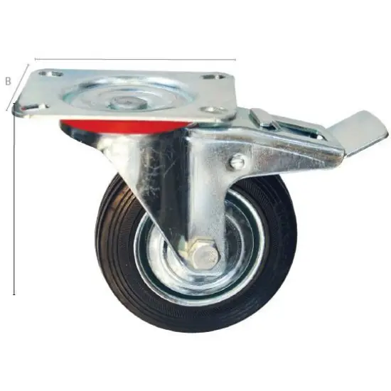 ipari fekete görgő, forgó fékkel 100mm, Ajánlat