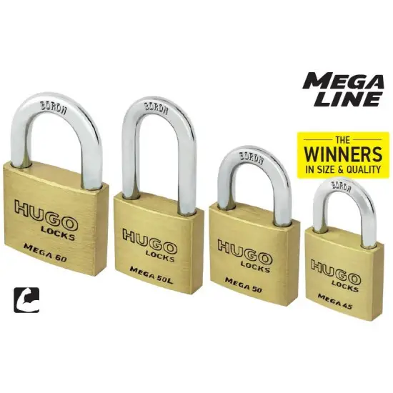 Legkelendőbb lakat , MEGA 45, sárgaréz, 3 kulcs