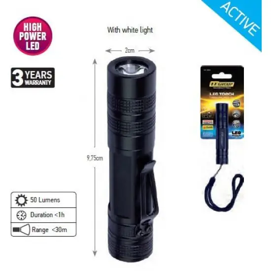 Biztonságos fizetés lámpa világos, 3 watt " CREE"led, vízálló, KICSI " kulcstartó"