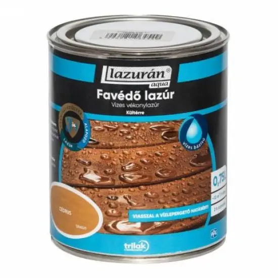 Akciós ár Lazurán Aqua Favédő Lazúr 3in1 cédrus 0,75 l