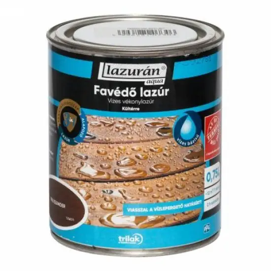 Kihagyhatatlan ajánlat Lazurán Aqua Favédő Lazúr 3in1 paliszander 0,75 l