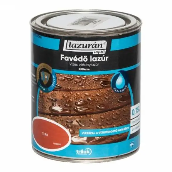 Lazurán Aqua Favédő Lazúr 3in1 teak 0,75 l Gyors kiszállítás