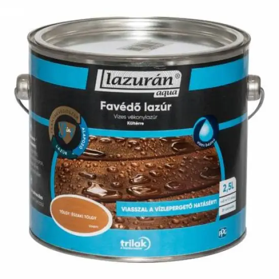 Gyors kiszállítás Lazurán Aqua Favédő Lazúr 3in1 tölgy 2,5 l