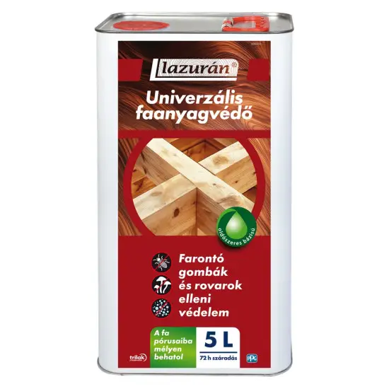 Alacsony ár Lazurán Univerzális Faanyagvédő 5 l ÚJ