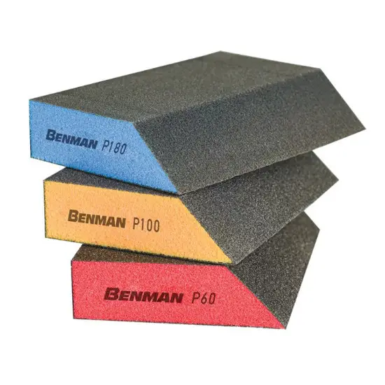 Expressz kézbesítés lecsapott csiszolótömb, 4 oldalas, P100, 125x90x25, BENMAN