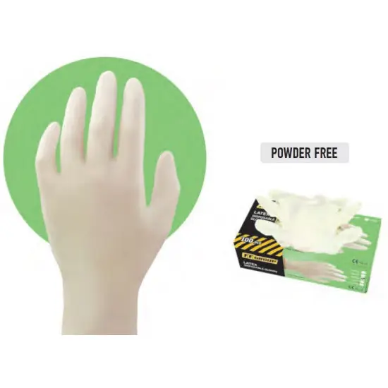 Árcsökkenés M eldobható latex kesztyű pormentes (100db)
