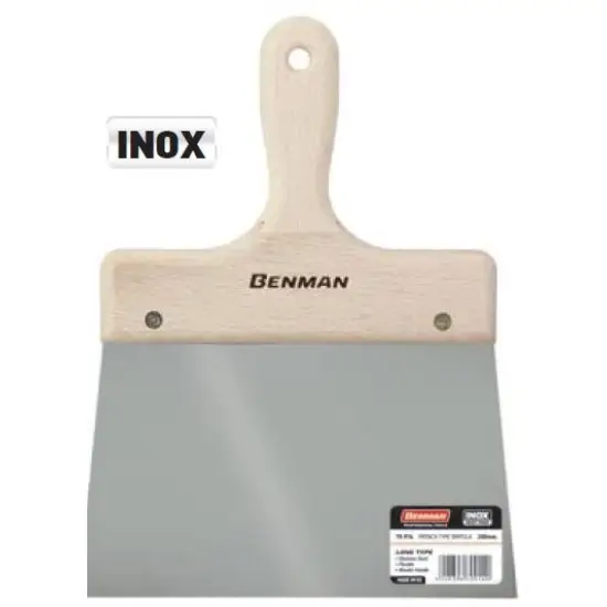 Vásárlói kedvenc nemesacél spatula, fa markolat, hosszú penge, 220mm