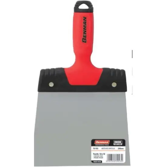 Árengedmény nemesacél spatula, műanyag markolat, hosszú penge, 140mm