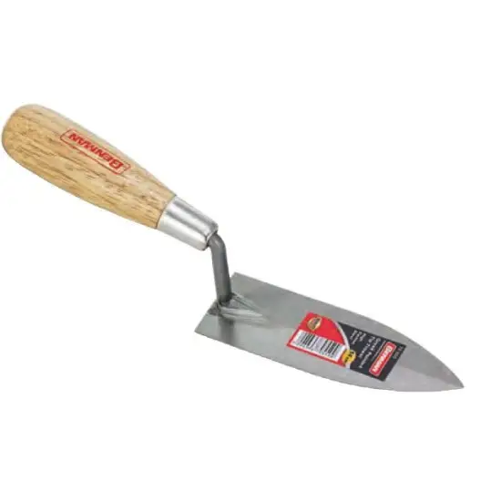 Gyors kiszállítás pontozó hegyű keskeny vakolókanál, fa markolat, 140mm
