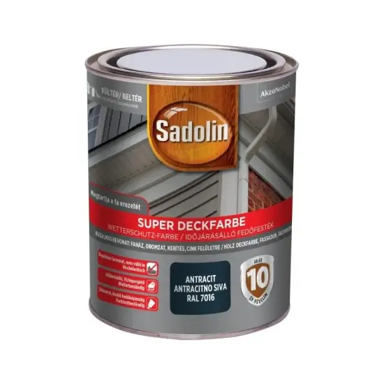 Ne maradj le Sadolin Super Deckfarbe antracit RAL7016 0,75 l