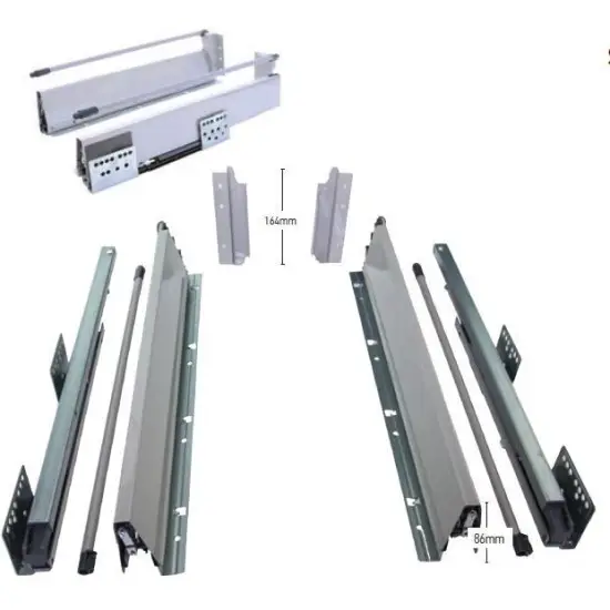Azonnal elérhető SOFT CLOSE fiók, H 86 - 164 / 50cm,