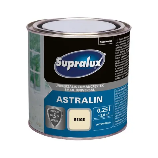 Supralux Astralin univerzális zománcfesték selyemf. beige 0,25 l Azonnal elérhető
