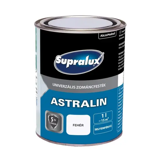 Ajánlat Supralux Astralin univerzális zománcfesték selyemf. fehér 1 l