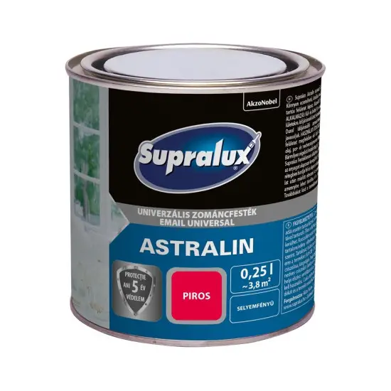 Nézd meg most Supralux Astralin univerzális zománcfesték selyemf. piros 0,25 l