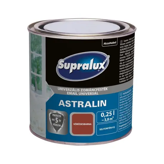 Supralux Astralin univerzális zománcfesték selyemf. vörösesbarna 0,25 l Végkiárusítás