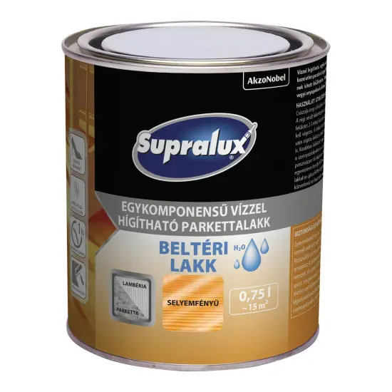 Supralux Beltéri lakk - selyemf. 0,75 l Gyors szállítás