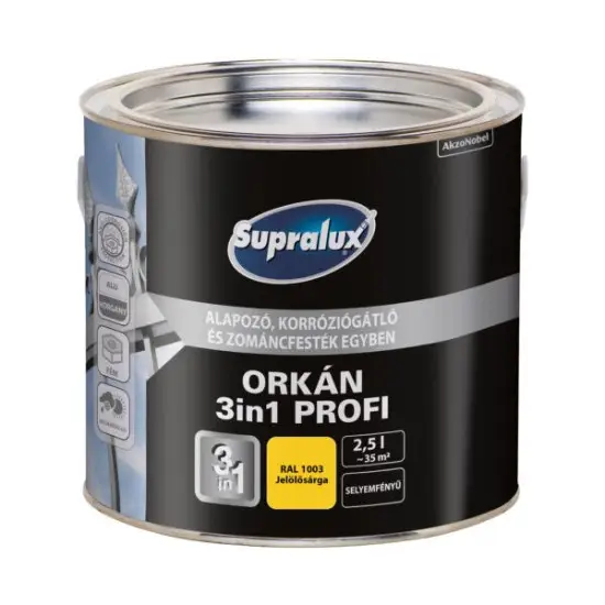 Supralux Orkán 3in1 Profi RAL1003 jelölősárga 2,5 l Csak ma