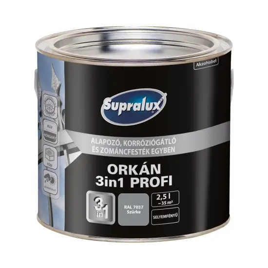 Szezonális akció Supralux Orkán 3in1 Profi RAL7037 szürke 2,5 l