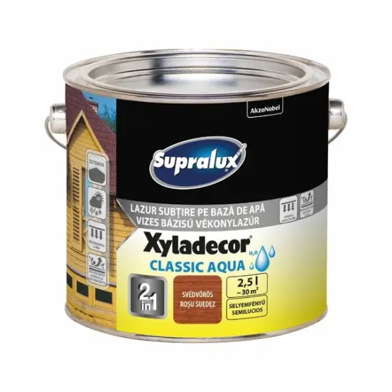 Vásárlói kedvenc Supralux Xyladecor Classic Aqua svédvörös 2,5 l