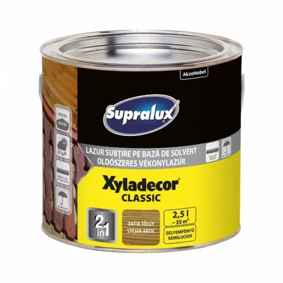 Supralux Xyladecor Classic vékonylazúr antik tölgy 2,5 l Árcsökkenés