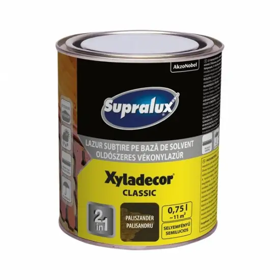Biztonságos fizetés Supralux Xyladecor Classic vékonylazúr paliszander 0,75 l