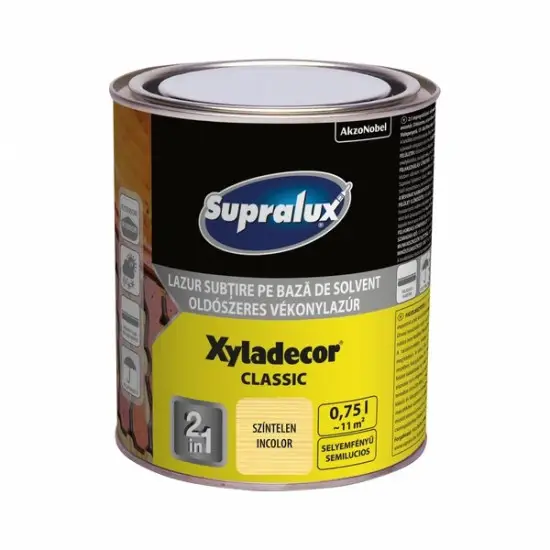 Különleges ajánlat Supralux Xyladecor Classic vékonylazúr színtelen 0,75 l