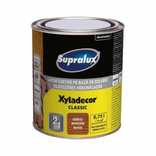 Supralux Xyladecor Classic vékonylazúr vöröses mahagóni 0,75 l Biztonságos fizetés