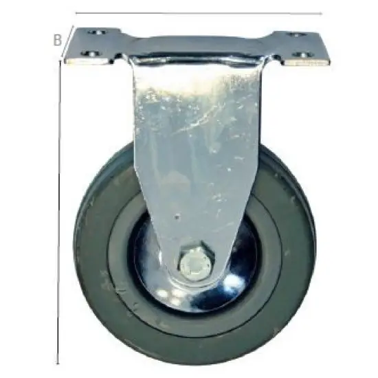 Alacsony ár szürke gumi görgő,fix 100mm,