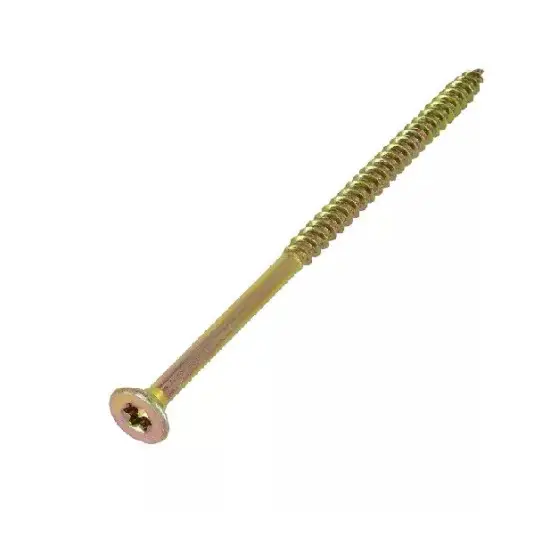 Újdonság Torx hornyú faforgácslap csavar sárga RM 6X100