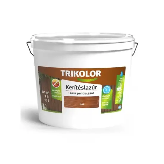 Akció Trikolor kerítéslazúr teak 10 l