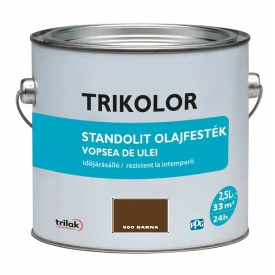 Olcsó Trikolor Standolit Olajfesték 500 barna 2,5 l