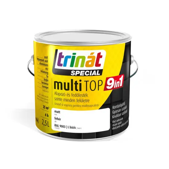 Vedd meg most Trinát Multitop 9in1 RAL9003 fehér "L" 2,5 l