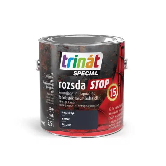 Árcsökkenés Trinát Rozsdastop magasf. RAL7016 antracit 2,5 l
