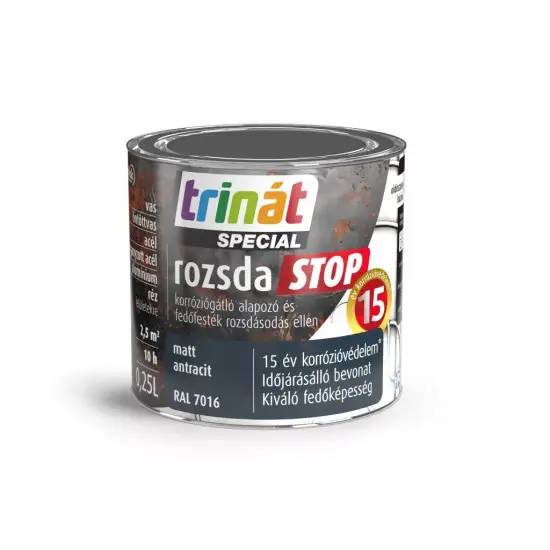 Trinát Rozsdastop matt RAL7016 antracit 0,25 l Biztonságos fizetés