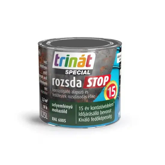 Trinát Rozsdastop selyemf. RAL6005 mohazöld 0,25 l Gyors kiszállítás