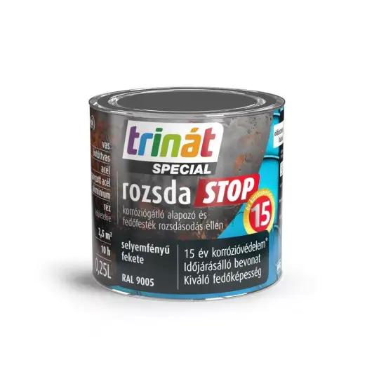 Akciós ár Trinát Rozsdastop selyemf. RAL9005 fekete 0,25 l
