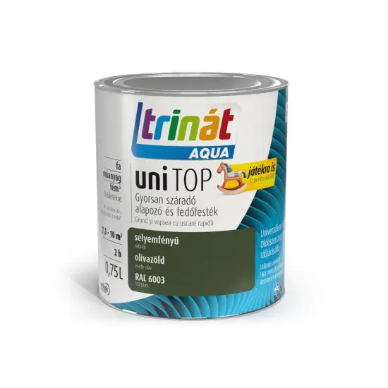 Utolsó esély Trinát Unitop selyemf. zománcfesték RAL6003 olívazöld 0,75 l