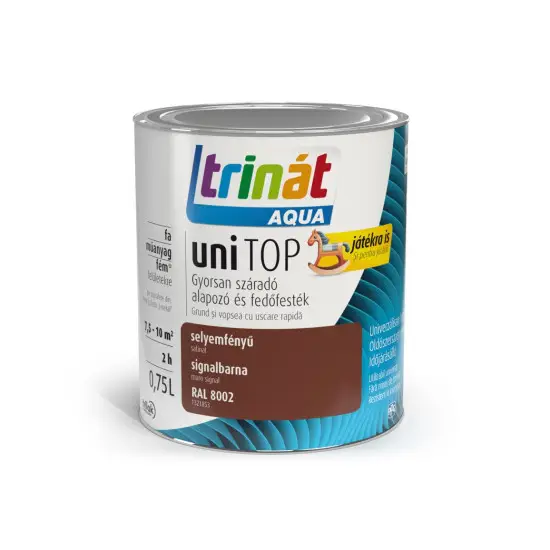 Exkluzív ajánlat Trinát Unitop selyemf. zománcfesték RAL8002 signalbarna 0,75 l