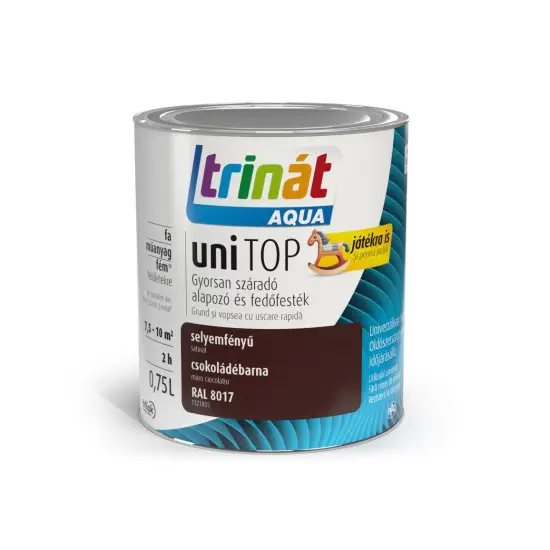 Trinát Unitop selyemf. zománcfesték RAL8017 csokoládébarna 0,75 l Szuper akció