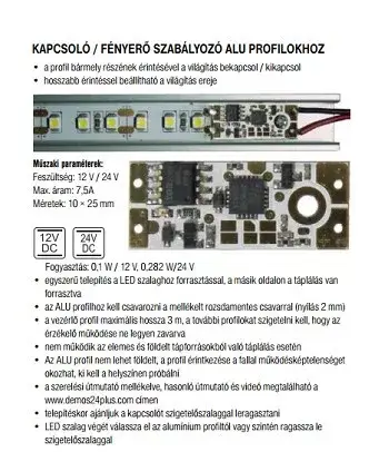 Led lámpához érintő kapcsoló Sárga 215666 Outlet