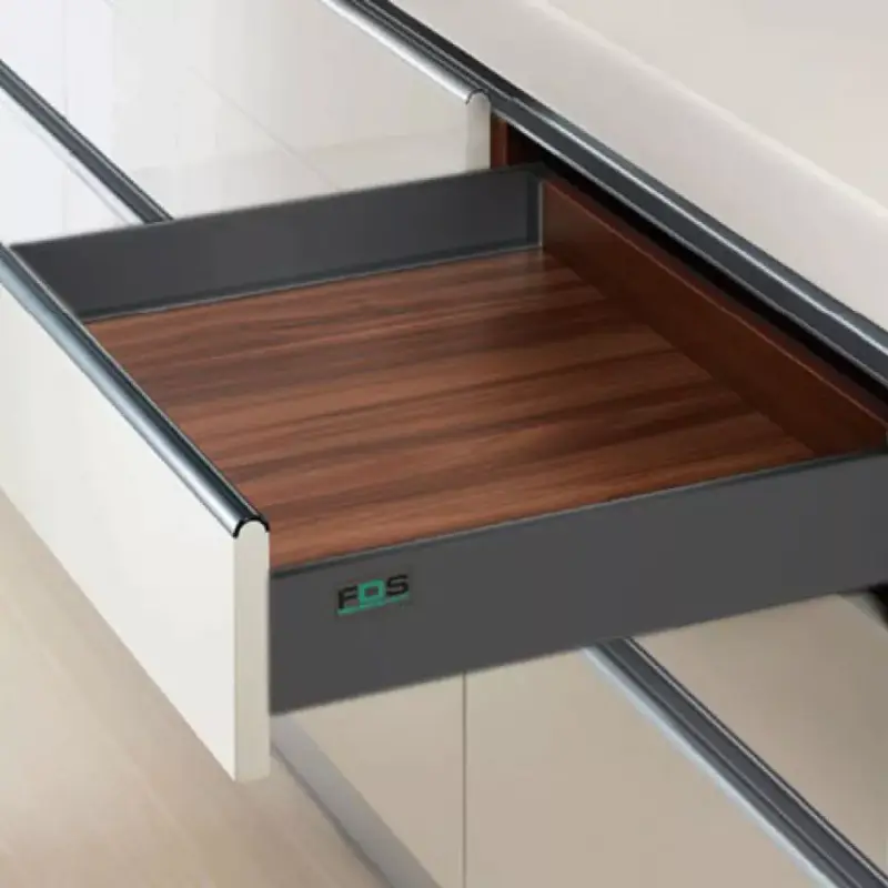 Bestseller Fiókcsúszó FDS-PRO A DUPLAFALÚ FIÓKOLDAL 350mm, 40kg ANTRACIT FÉM